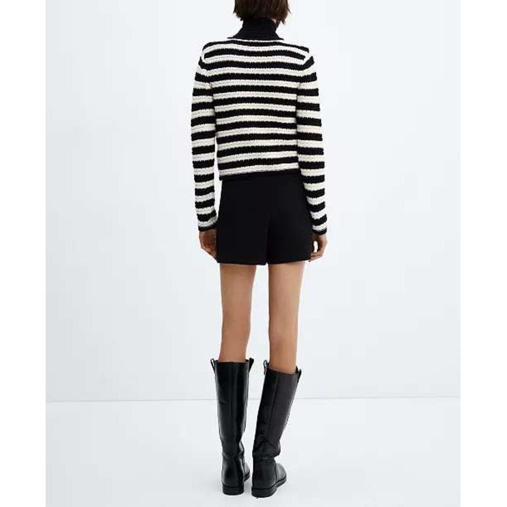 MANGO MNG Women's Jewel Buttons Striped Cardigan Size Small Fall Preppy - Picture 11 of 16